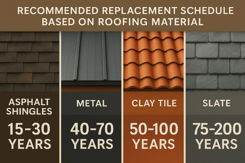 recommended-replacement-schedule-based-on-roofing-material Recommended Replacement Schedule Based on Roofing Material